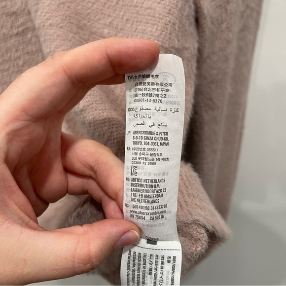 Abercrombie & Fitch Soft A&F Collection Pink Sweater Balloon Sleeve XS - Picture 6 of 7